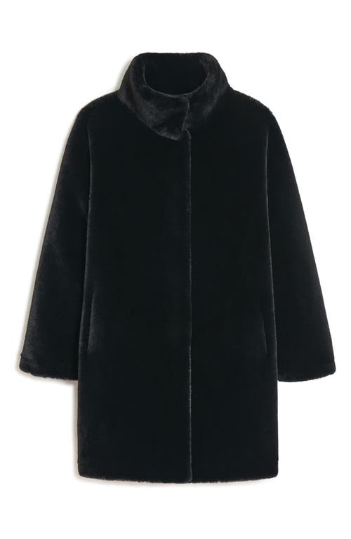 Shop Apparis Blair Mid Length Recycled Polyester Pluche™ Faux Fur Coat In Noir