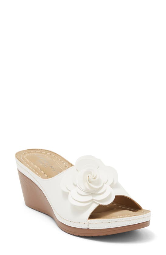 Extreme by eddie marc sunny wedge sandal in white modesens