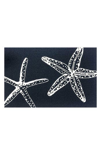 R16 Home Starfish Outline Doormat In Indigo White