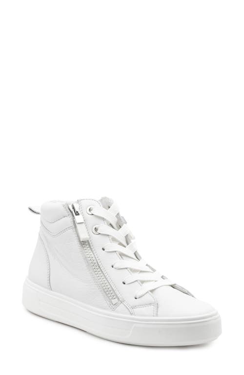 ara Camden High Top Sneaker White Calf at Nordstrom,