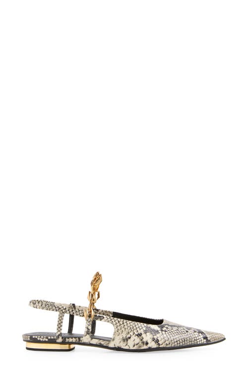 OPEN EDIT OPEN EDIT OLYMPIA SNAKESKIN EMBOSSED SLINGBACK FLAT