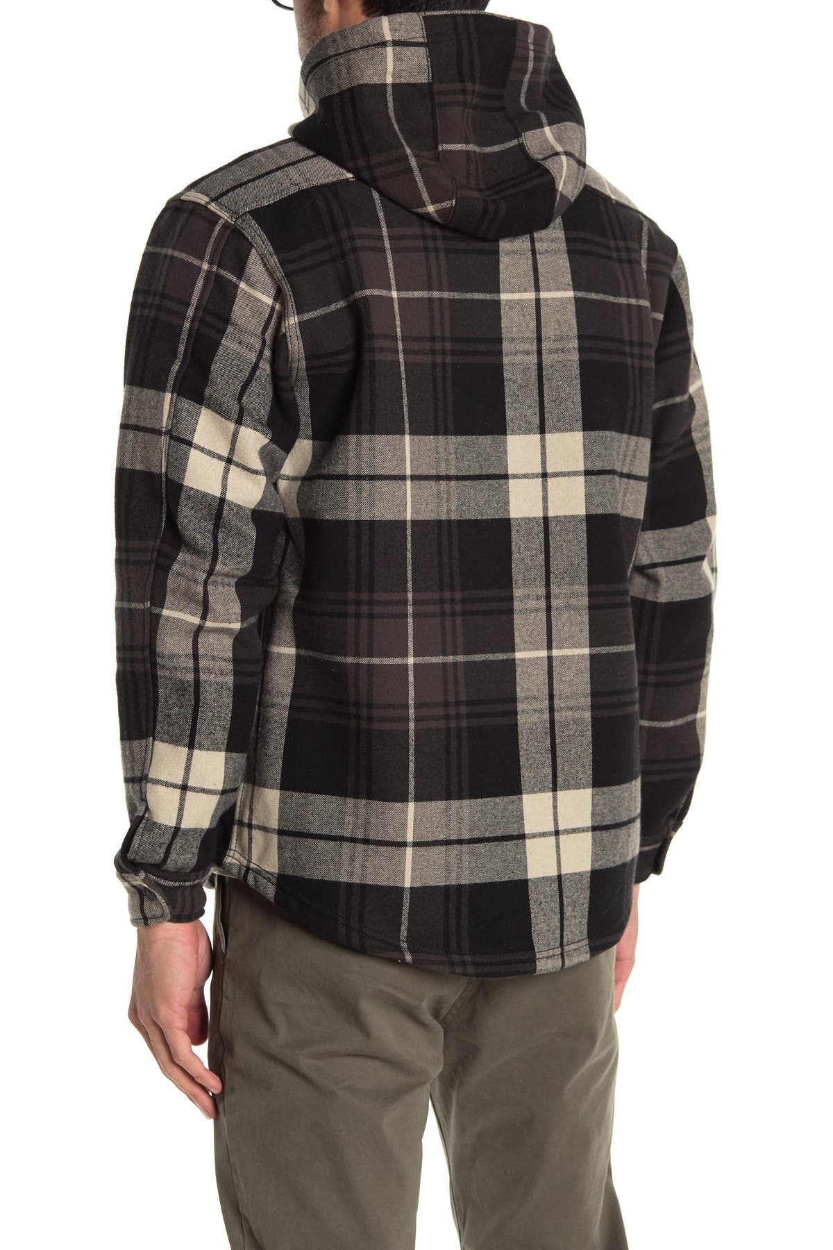 Wolverine | Bucksaw Plaid Flannel Fleece Lined Hooded Shirt Jacket ...