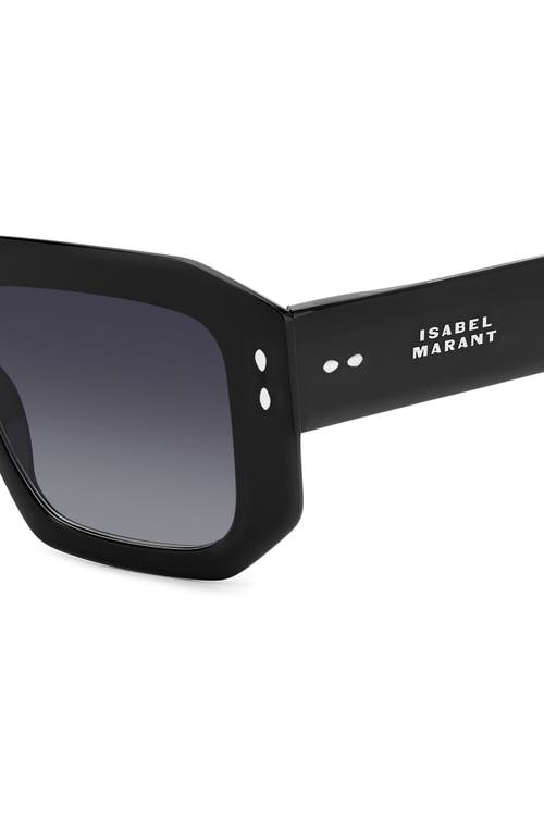 Shop Isabel Marant 53mm Gradient Square Sunglasses In Black/grey Shaded