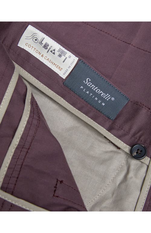 Shop Santorelli Cotton & Cashmere Pants In Burgundy