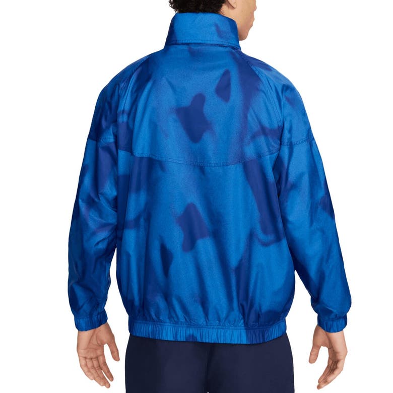 Shop Nike Royal Usmnt Windrunner Anorak Half-zip Jacket