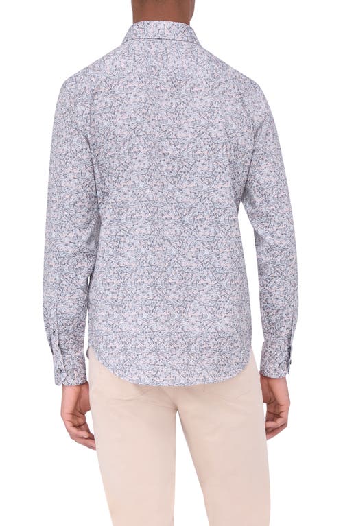 Bugatchi James Ooohcotton® Abstract Print Button-up Shirt In Zinc