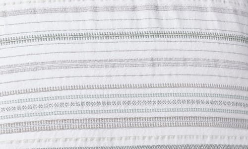 Shop Coyuchi Geo Cove Organic Cotton Sham In Alpine White W/sage