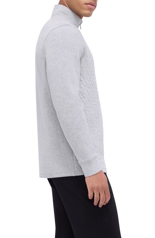 Shop Bugatchi Quarter Zip Pullover In Cement