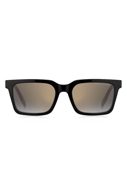 Marc Jacobs 53mm Gradient Square Sunglasses In Black/gray Sf Gd Sp