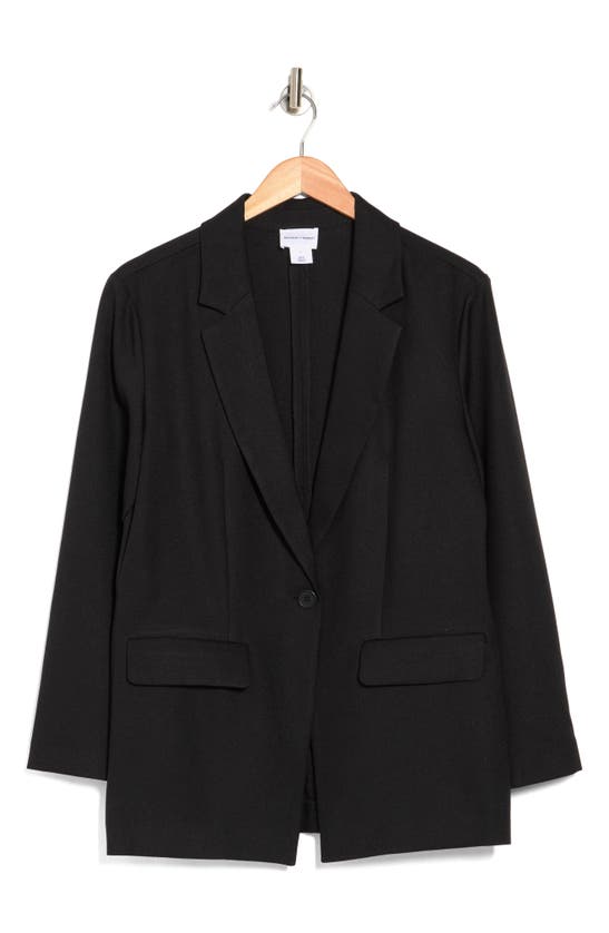 Melrose And Market Lightweight Single Button Blazer In Black