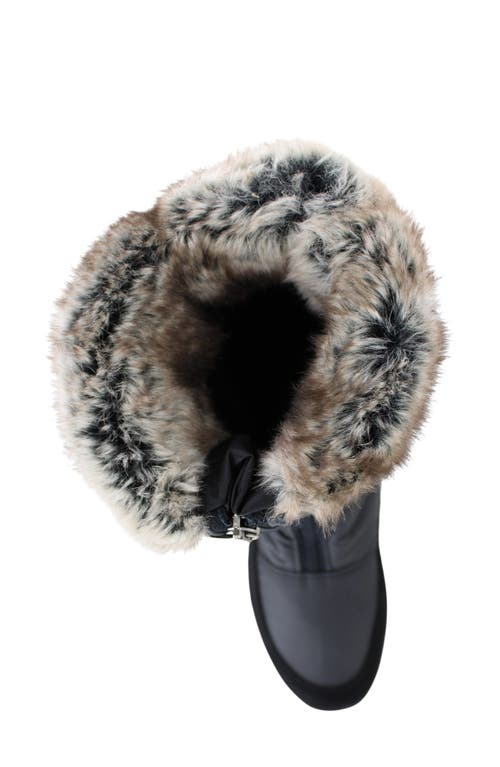 Naot Snow Faux Fur Lined Water Resistant Boot In Black