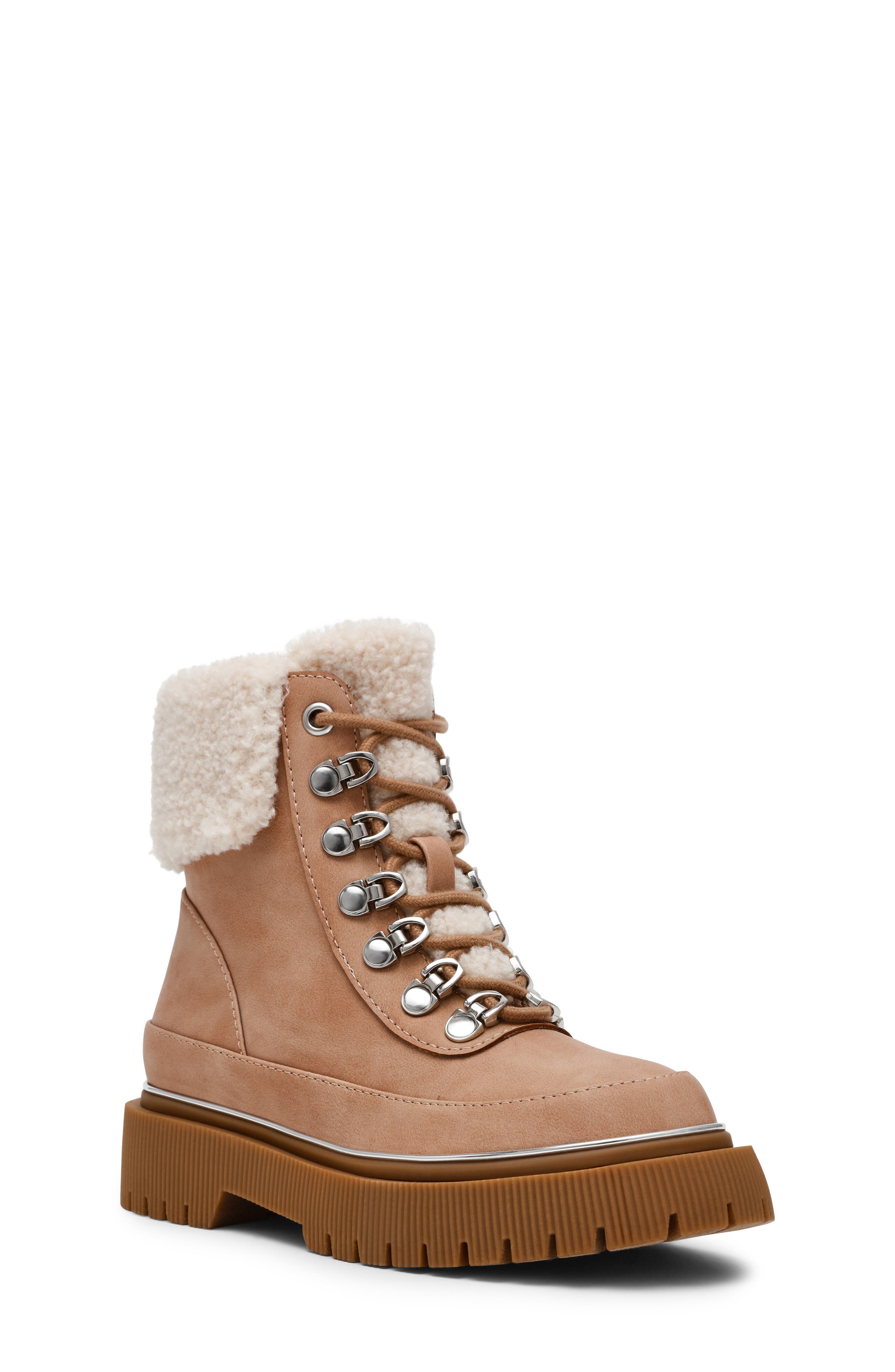DV by Dolce Vita Kids' Chiara Combat Boot in Tan 