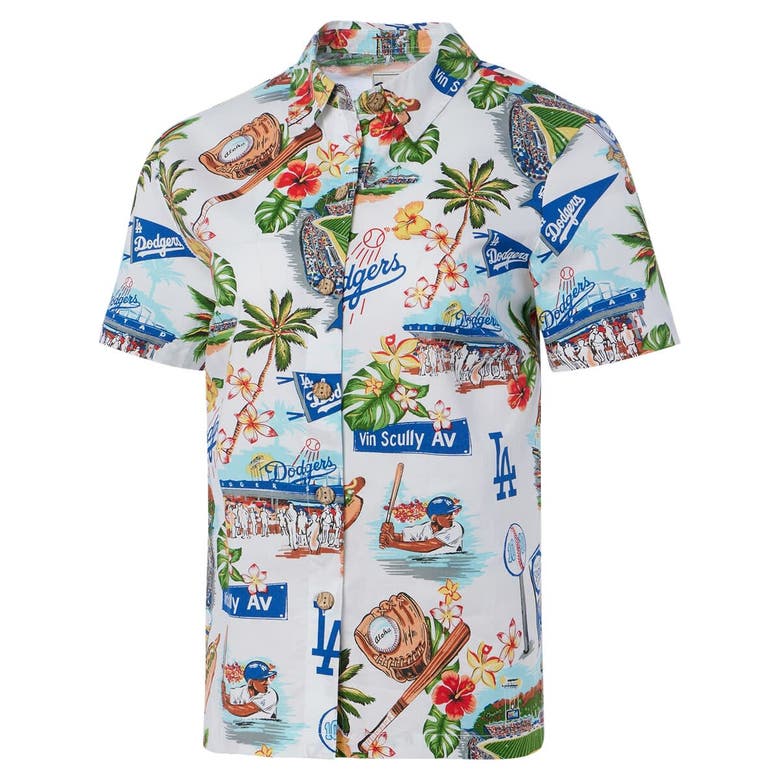 Shop Reyn Spooner White Los Angeles Dodgers Scenic Button-up Shirt