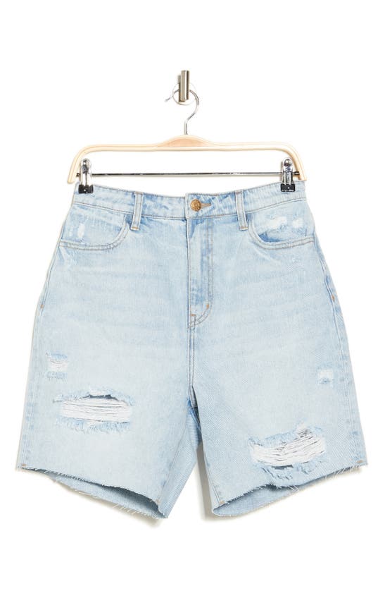 Shop Show Me Your Mumu Brentwood Destructed Shorts In Light Vintage Blue