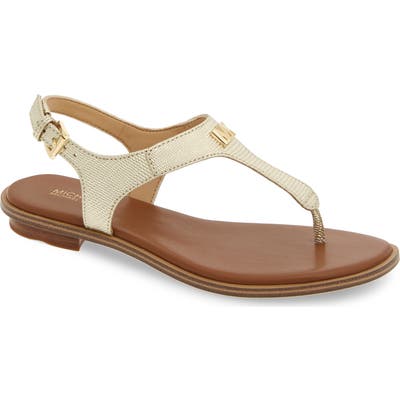 Michael Michael Kors Melanie T-Strap Sandal- Metallic