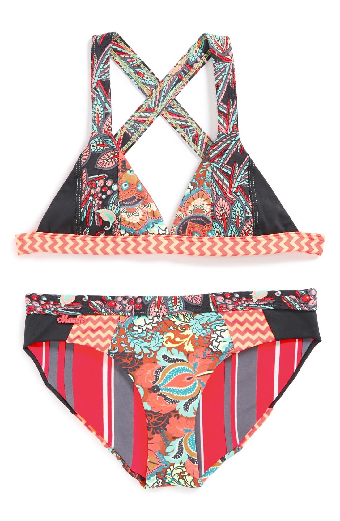 Maaji 'Nightly Flight' Reversible TwoPiece Swimsuit (Big Girls