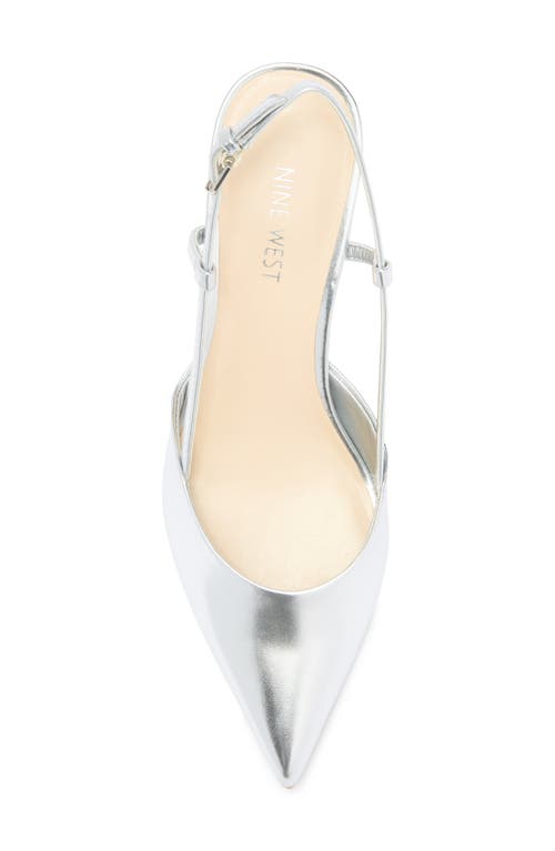 Nine West Rowen Slingback Pump In Silver