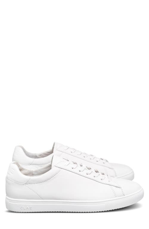 CLAE Bradley Sneaker in Triple White Leather