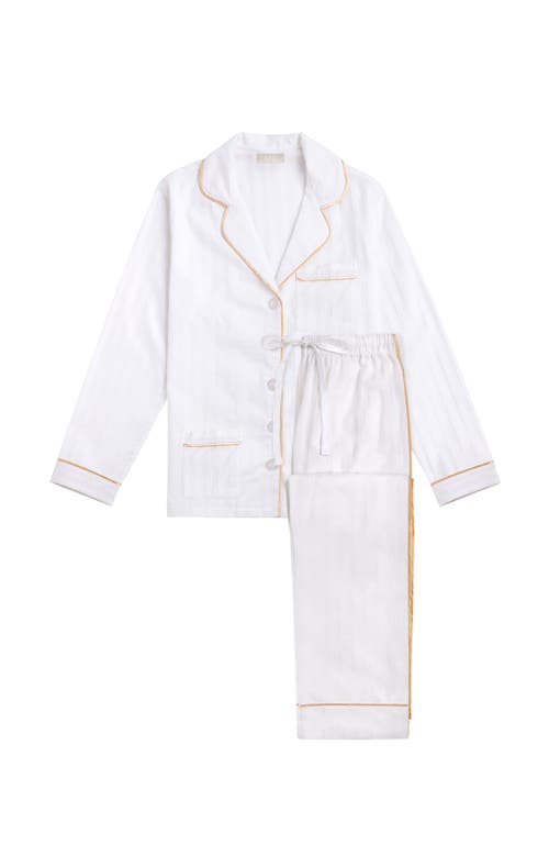 Kip. Kip Premium Cotton Pajama Set In Lily White