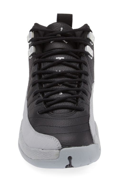 Shop Jordan Kids' Air  12 Retro Basketball Shoe In Black/wolf Grey/white