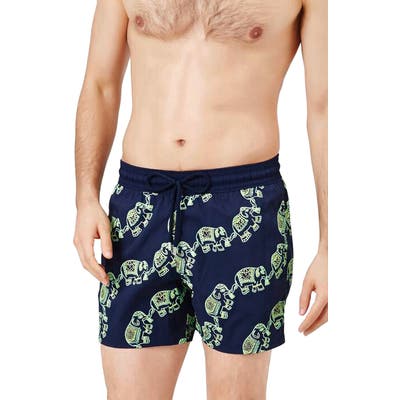 Vilebrequin Elephants Glow Swim Trunks, Blue