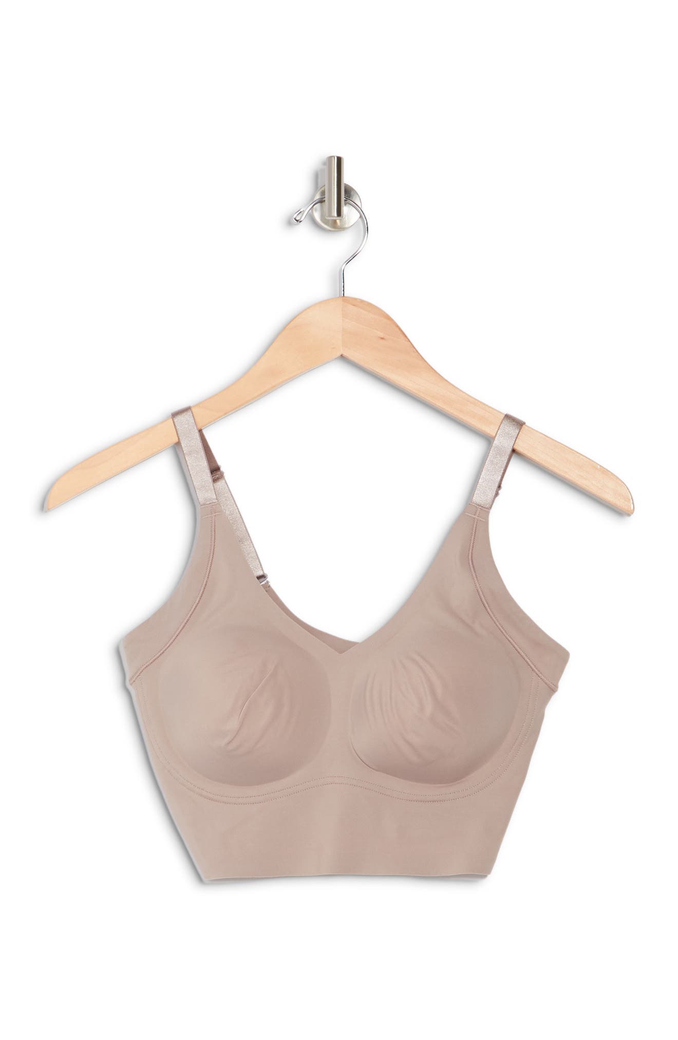 True & Co. True Body Lift Triangle Adjustable Strap Bra In Mink