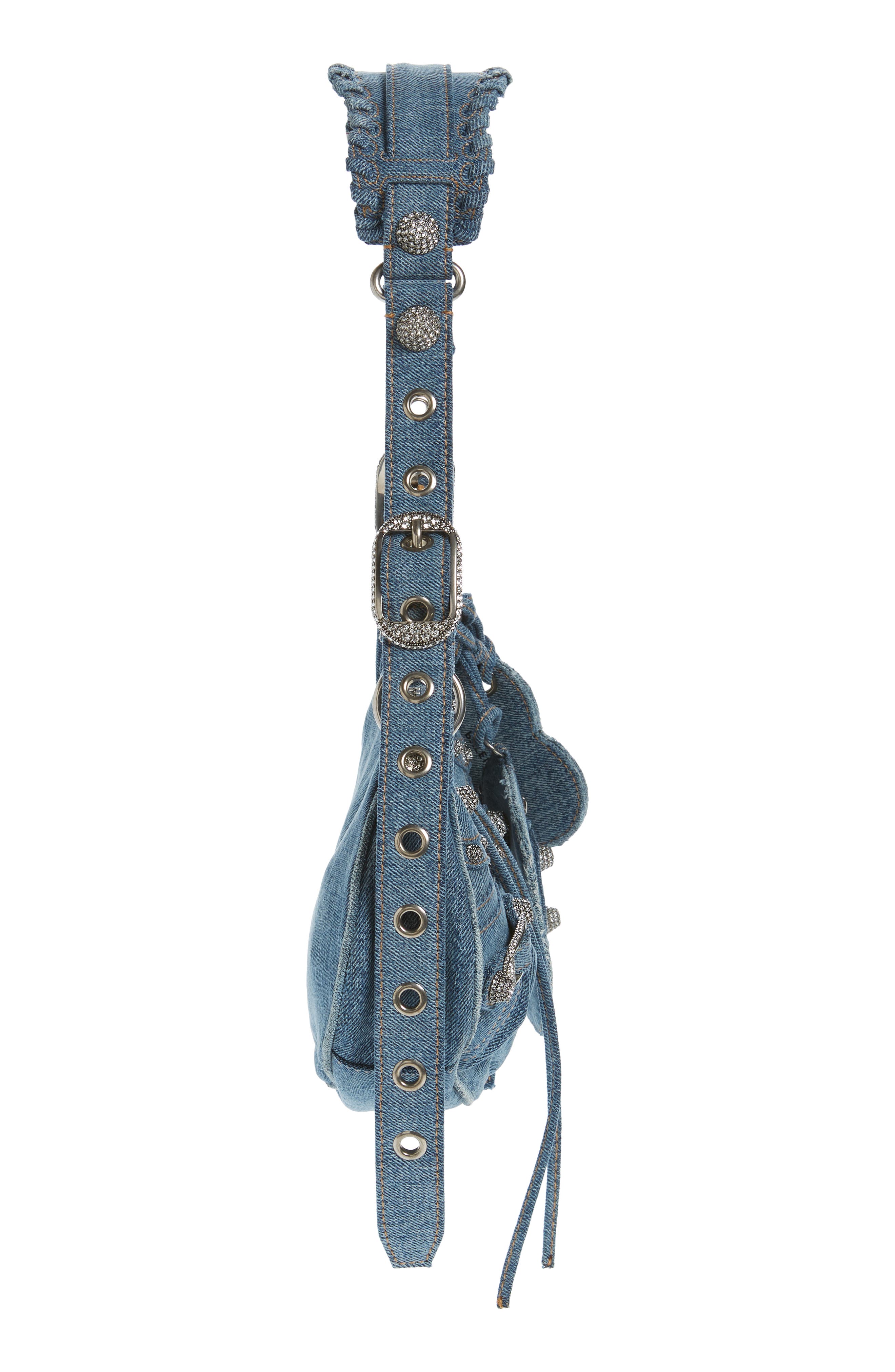 Balenciaga Le Cagole XS Wash Denim Shoulder Bag | Smart Closet