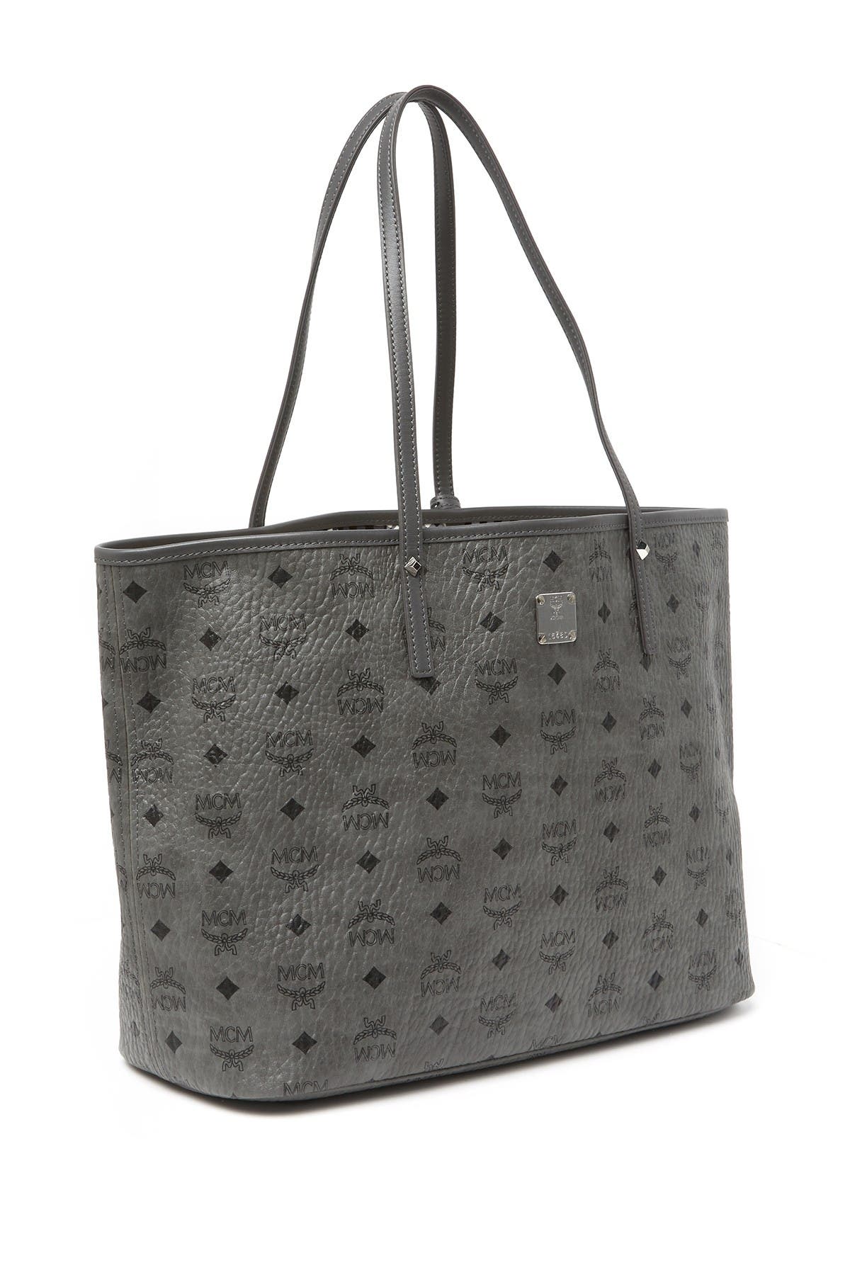 grey mcm bag