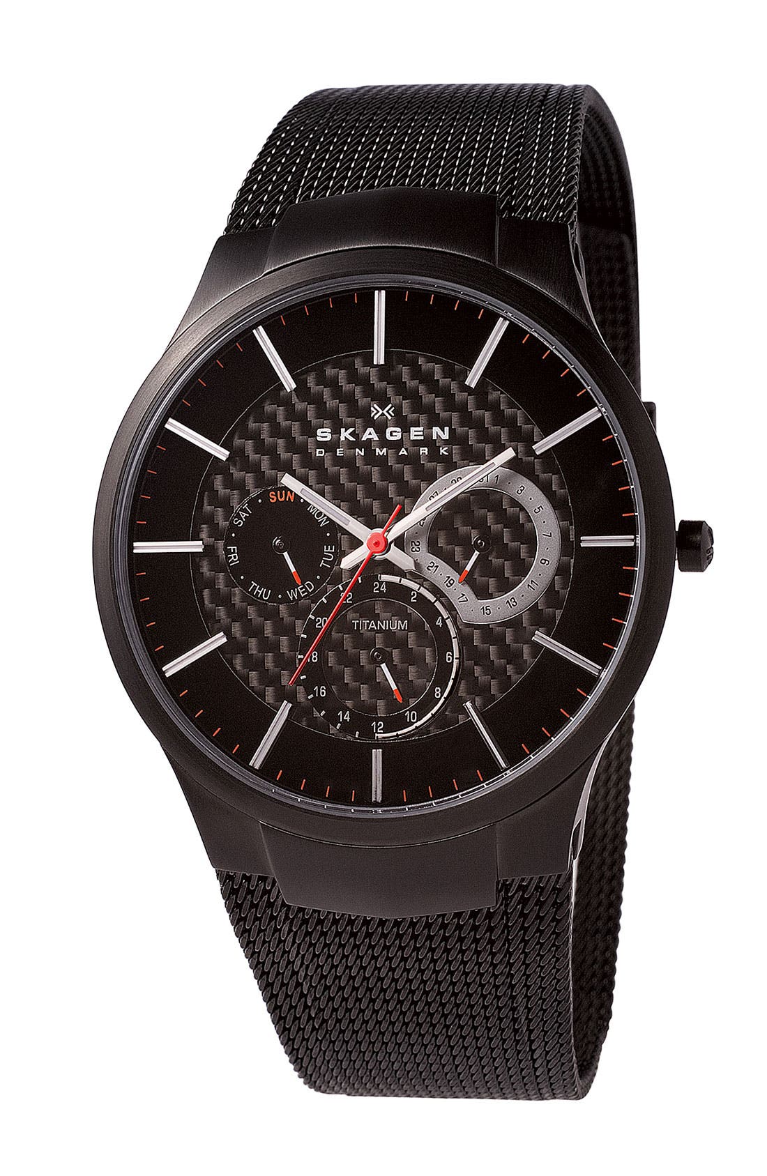 skagen carbon fiber watch