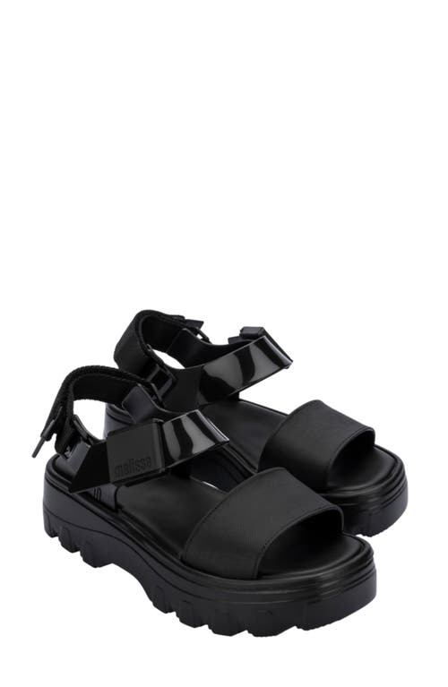 Melissa Kick Off Platform Sandal In Black/black