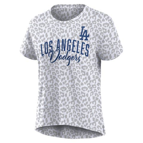 Los Angeles Dodgers Women's Plus Size Cloud V-Neck T-Shirt - Royal