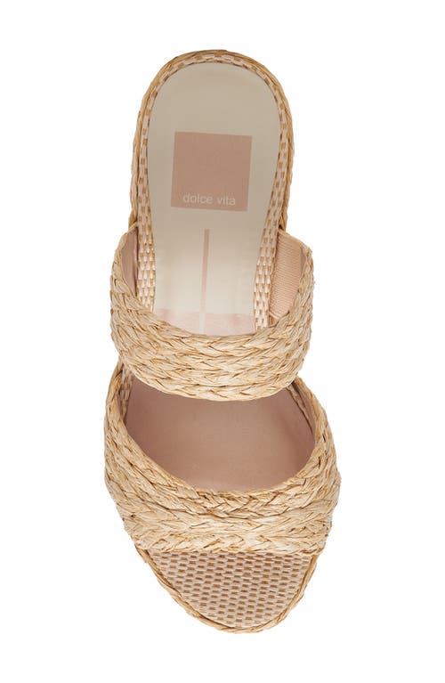 Dolce Vita Latoya Raffia Platform Sandal In Lt Natural Raffia