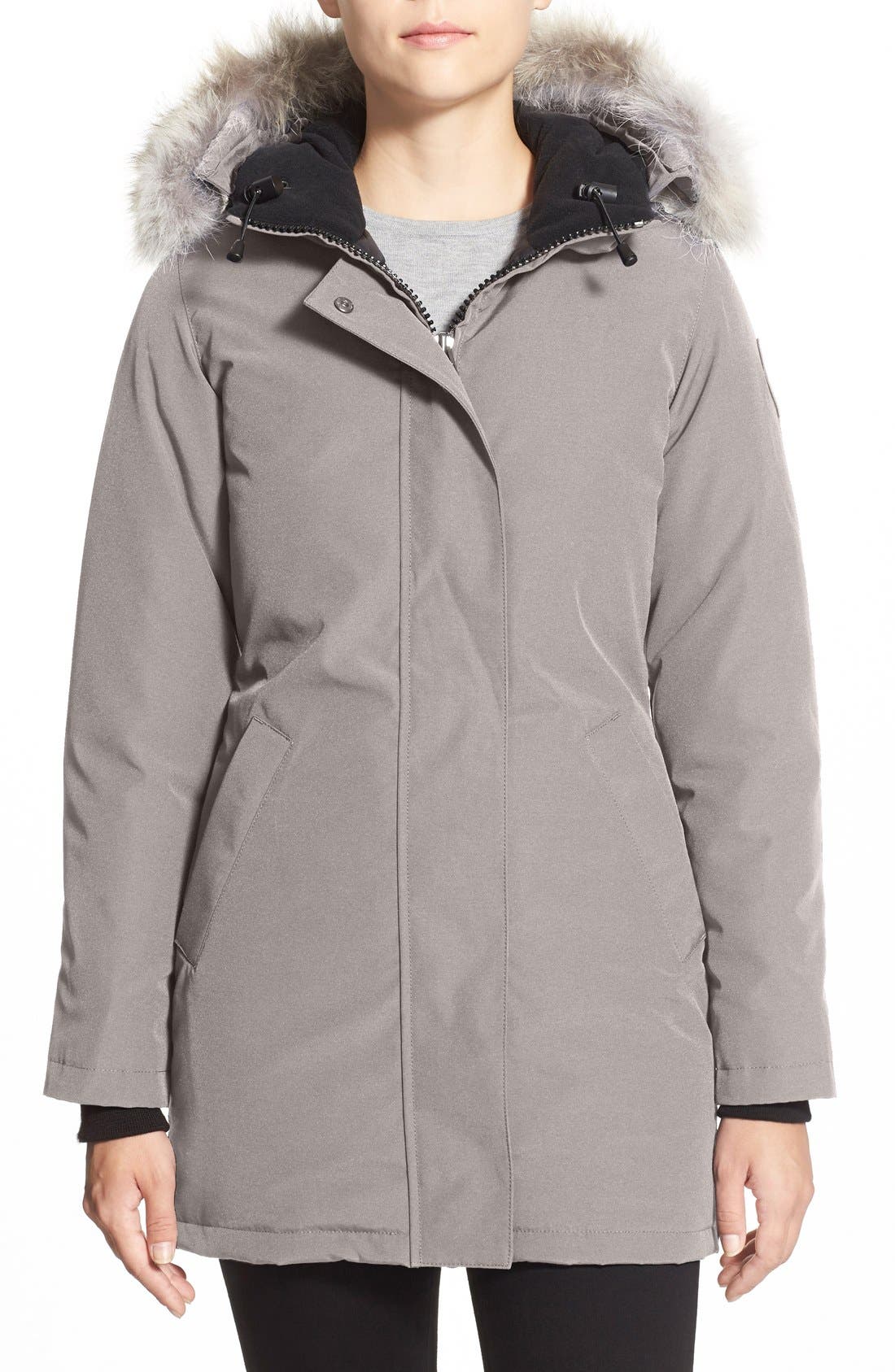 Canada Goose Victoria Down Parka With Genuine Coyote Fur Trim, (2-4) - Green