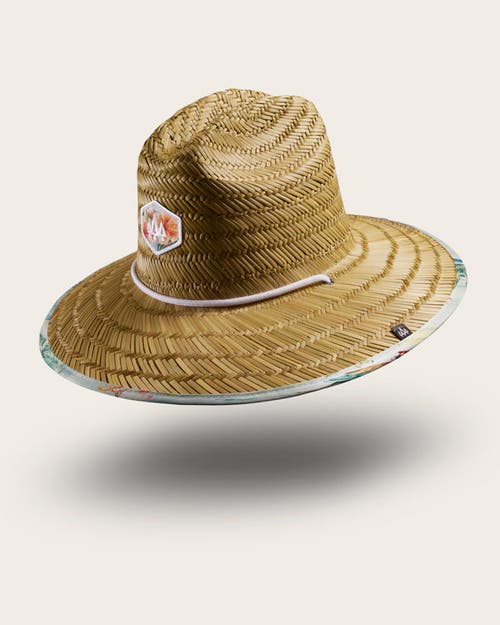 Shop Hemlock Hanalei Straw Lifeguard Hat In Hula Floral