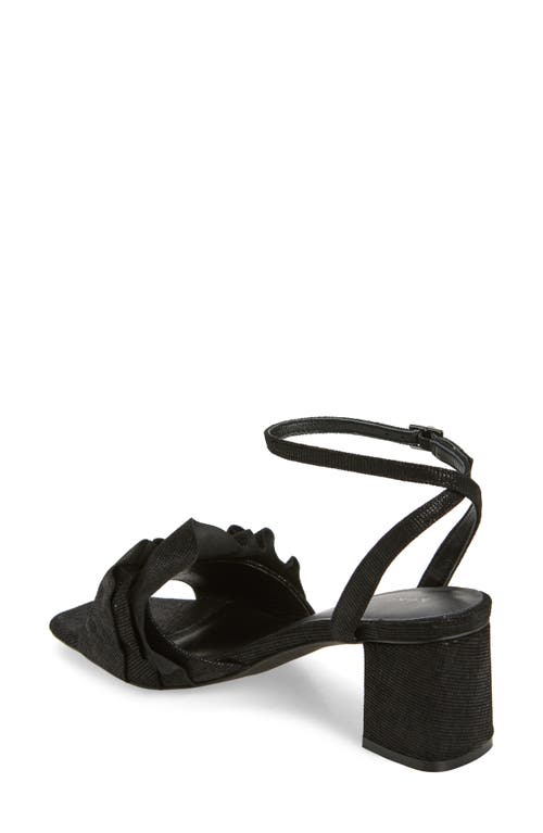 Shop Koko + Palenki Serenity Square Toe Sandal In Black Metallic Leather