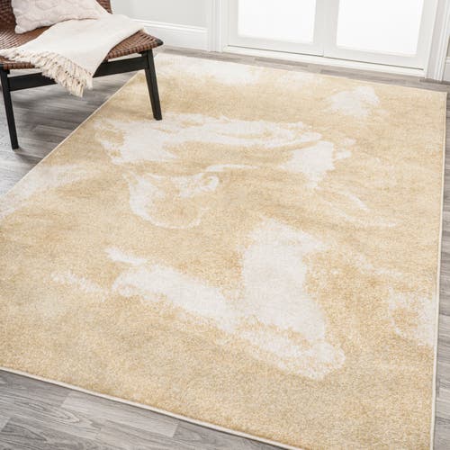 Jonathan Y Petalo Abstract Two-tone Modern Area Rug In Gold/cream