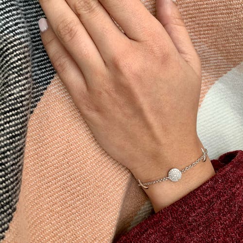 Luvmyjewelry Moonlit Sterling Silver Diamond Bracelet In Silver