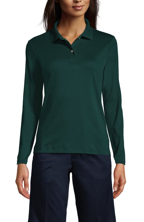 Lands' End School Uniform Young  Lightweight Fleece Quarter Zip Pullover In Evergreen
