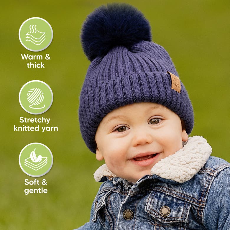 Keababies 2-pack Pom Knitted Beanie In Blast