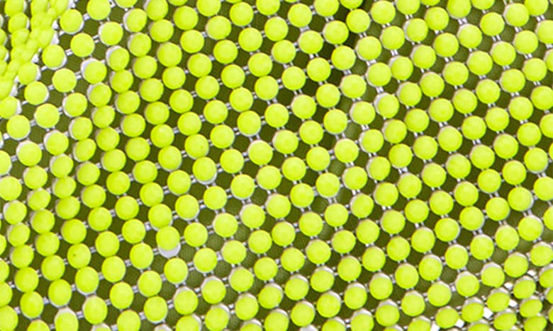 Nina Joyce Mesh Top Handle Bag In Neon Lime