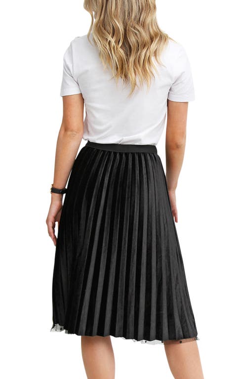 Belle & Bloom Mixed Feeling Reversible Skirt In Black