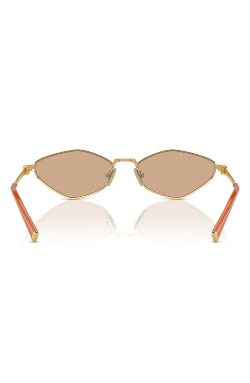 Miu Miu 56mm Irregular Sunglasses In Silver Mirror
