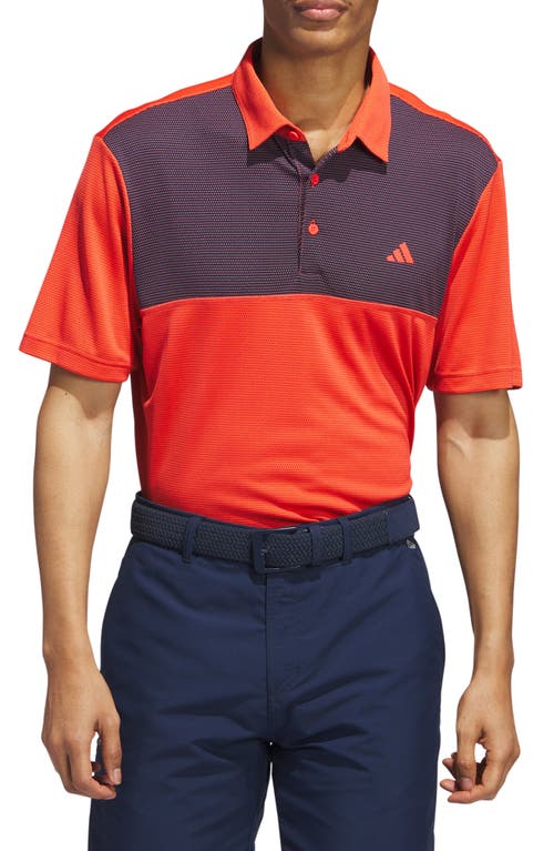 Core Colorblock Golf Polo in Bright Red
