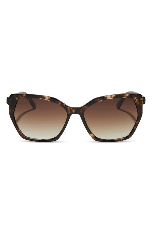 Vera 55mm Gradient Polarized Square Sunglasses in Brown Gradient