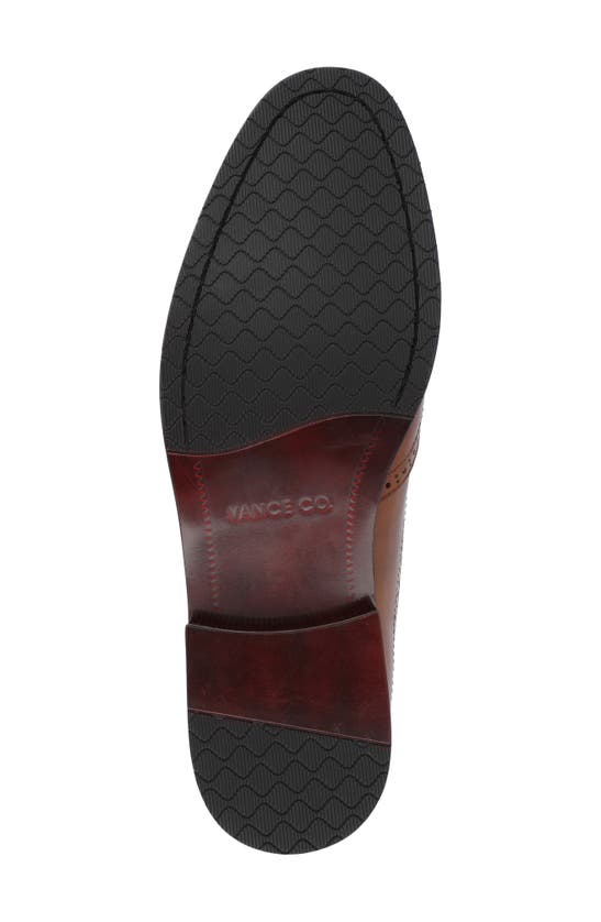 Vance Co. Nikola Tru Comfort Wingtip Slip-on Oxford In Cognac