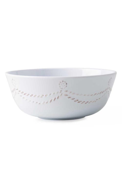 Juliska Berry & Thread Melamine Cereal/ice Cream Bowls, Set Of 4 In Whitewash
