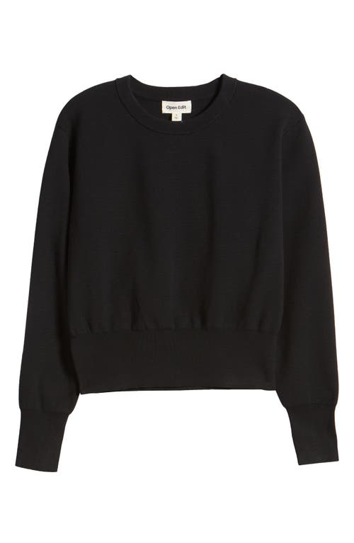 Shop Open Edit Blousson Sweater In Black