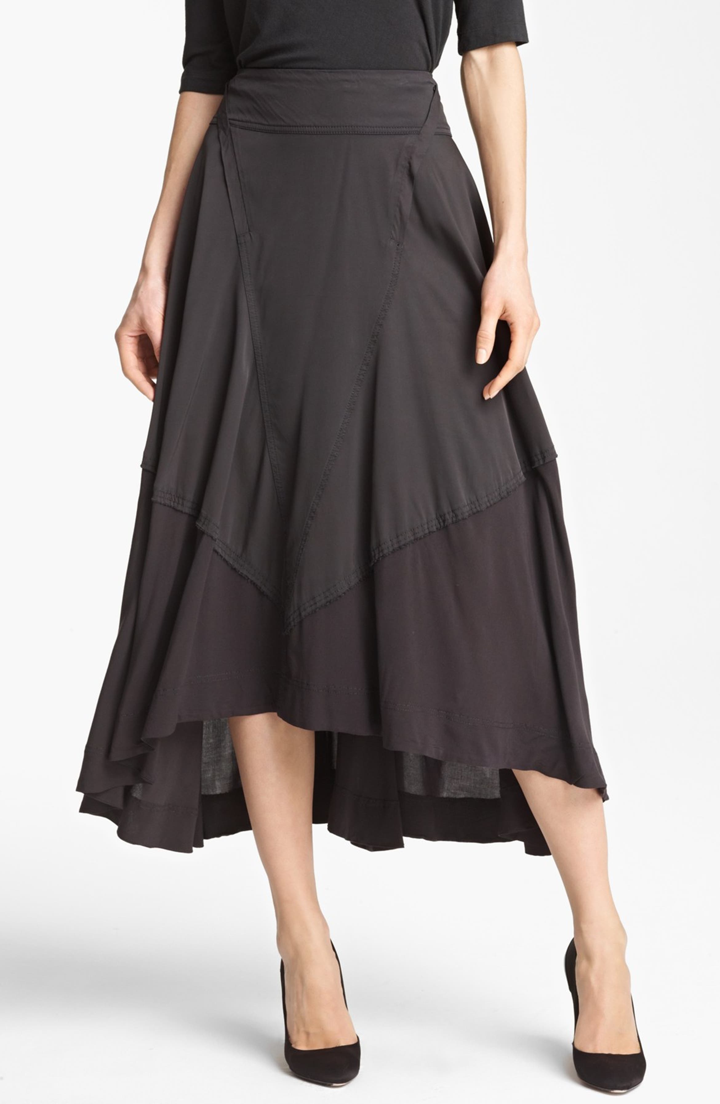 Donna Karan Collection Jersey & Voile Full Skirt | Nordstrom