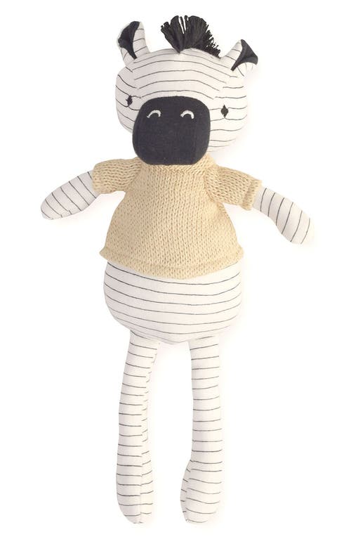 Crane Baby Plush Cotton Stuffed Animal In Black/ White