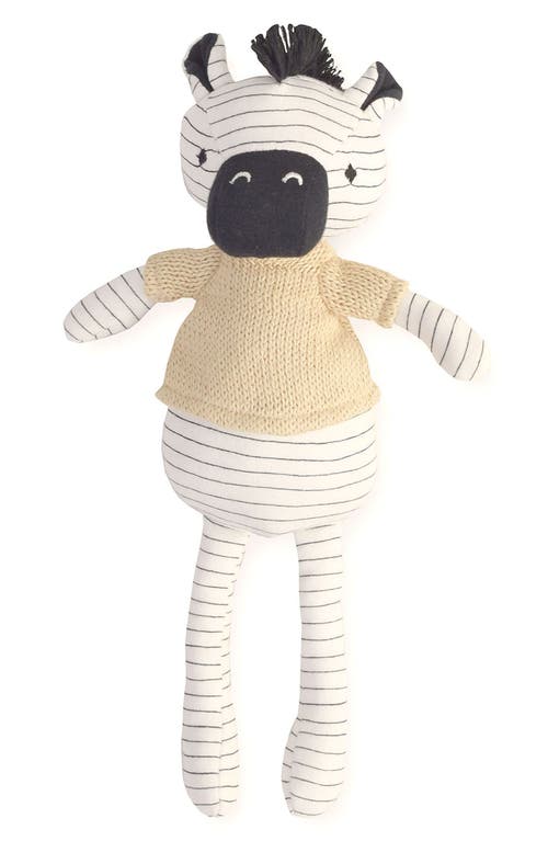 Crane Baby Kids'  Plush Cotton Stuffed Animal In Black/white